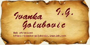 Ivanka Golubović vizit kartica